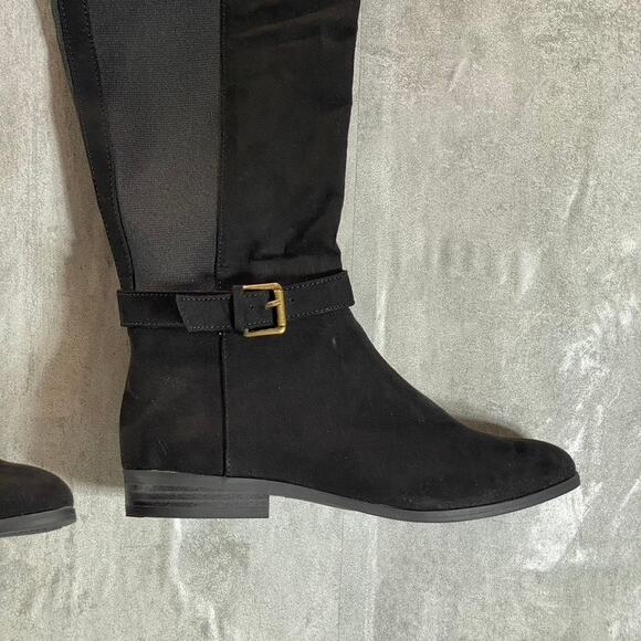 STYLE & CO Women's Black Kimmball Block-Heel Full Side-Zip Over-The-Knee Boots - Picture 3 of 11